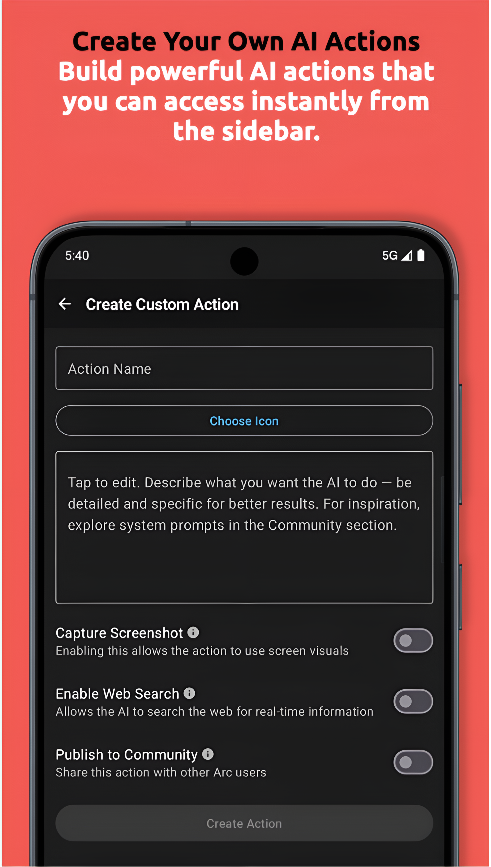 Arc - Screenshot 3 showing product features and functionality