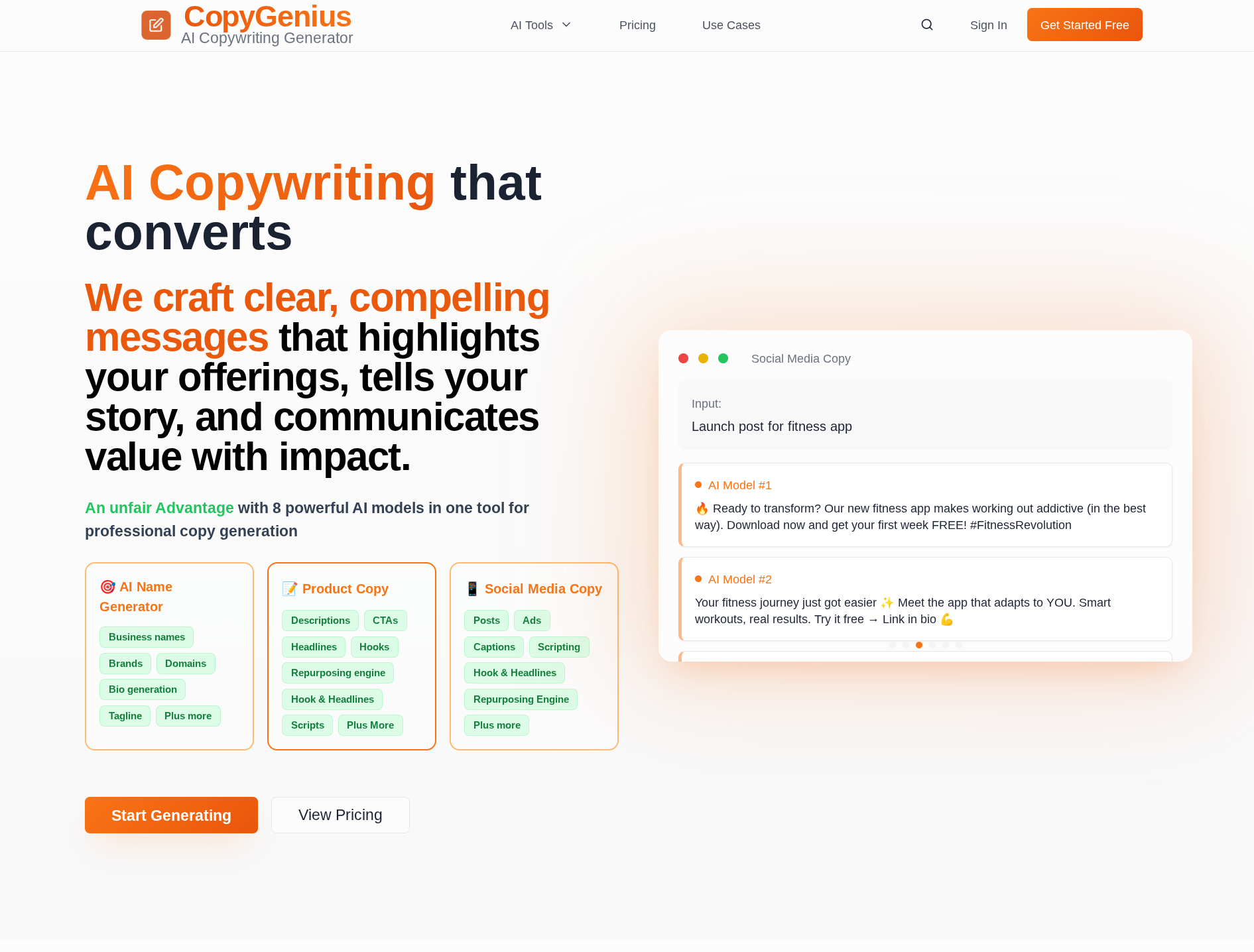 CopyGenius—One Prompt,Multiple AI Minds. logo