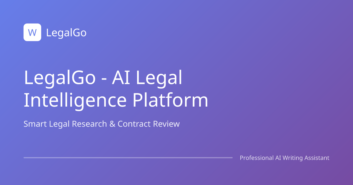 LegalGo.app - Main product screenshot demonstrating key features and user interface