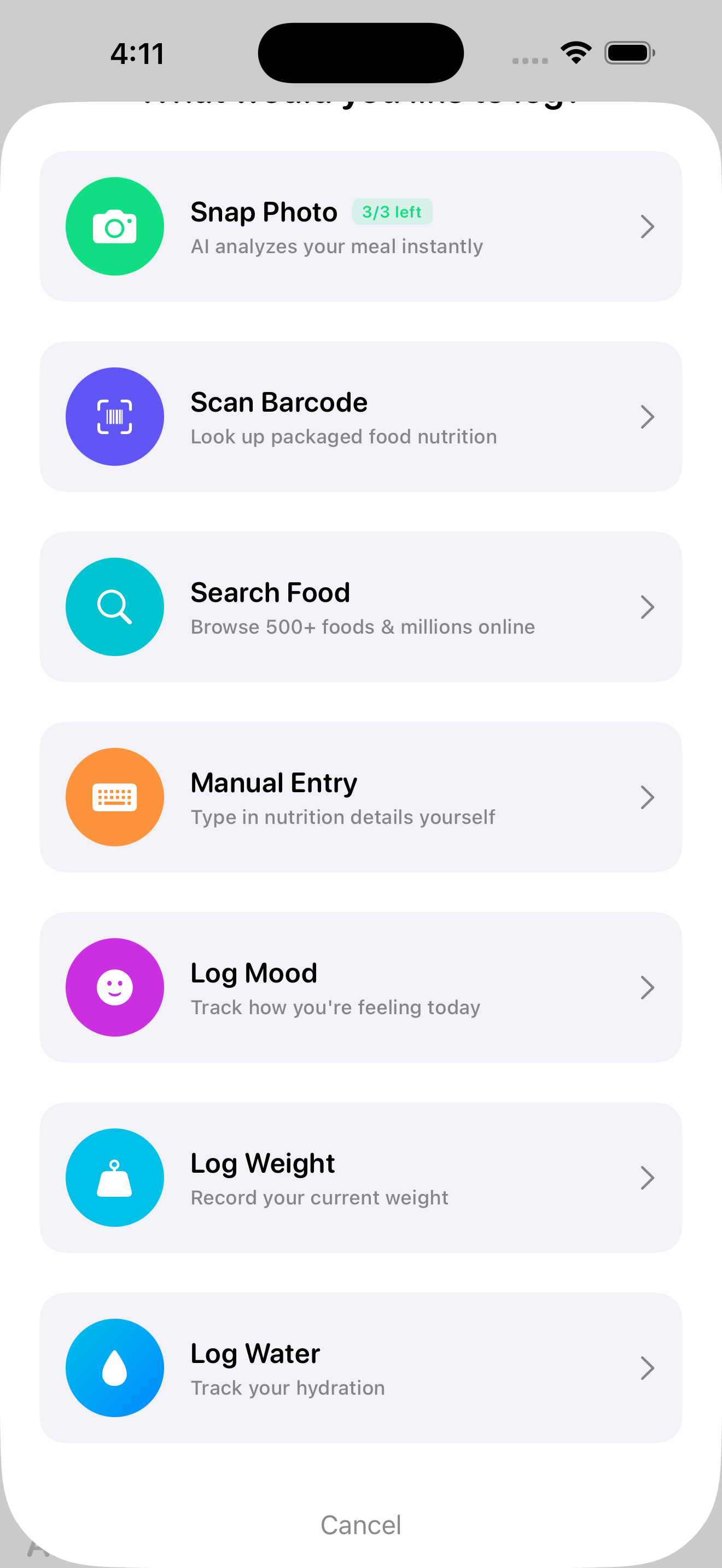 Nutra - AI Nutrition Tracker - Screenshot 2 showing product features and functionality