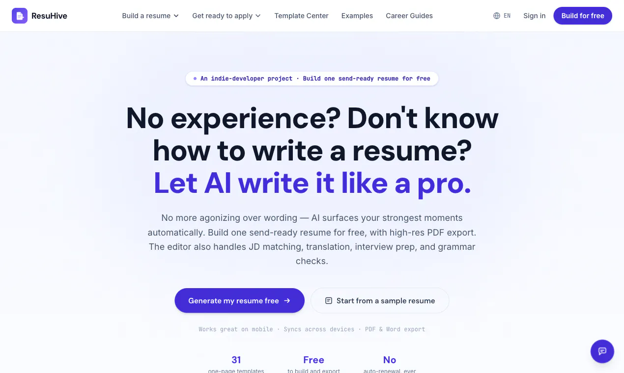 ResuHive gallery image