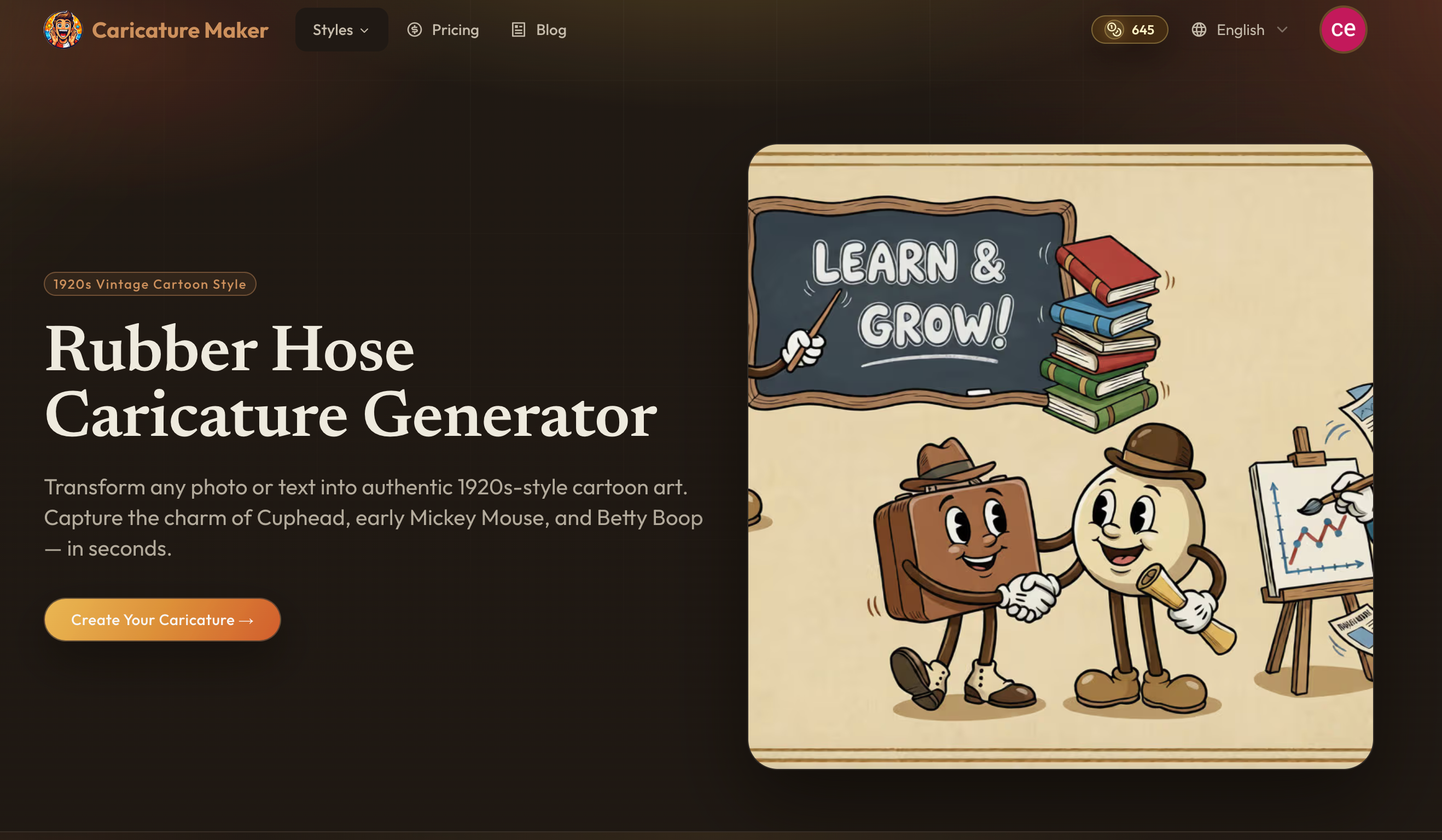 Caricature Maker - Screenshot 2 showing product features and functionality