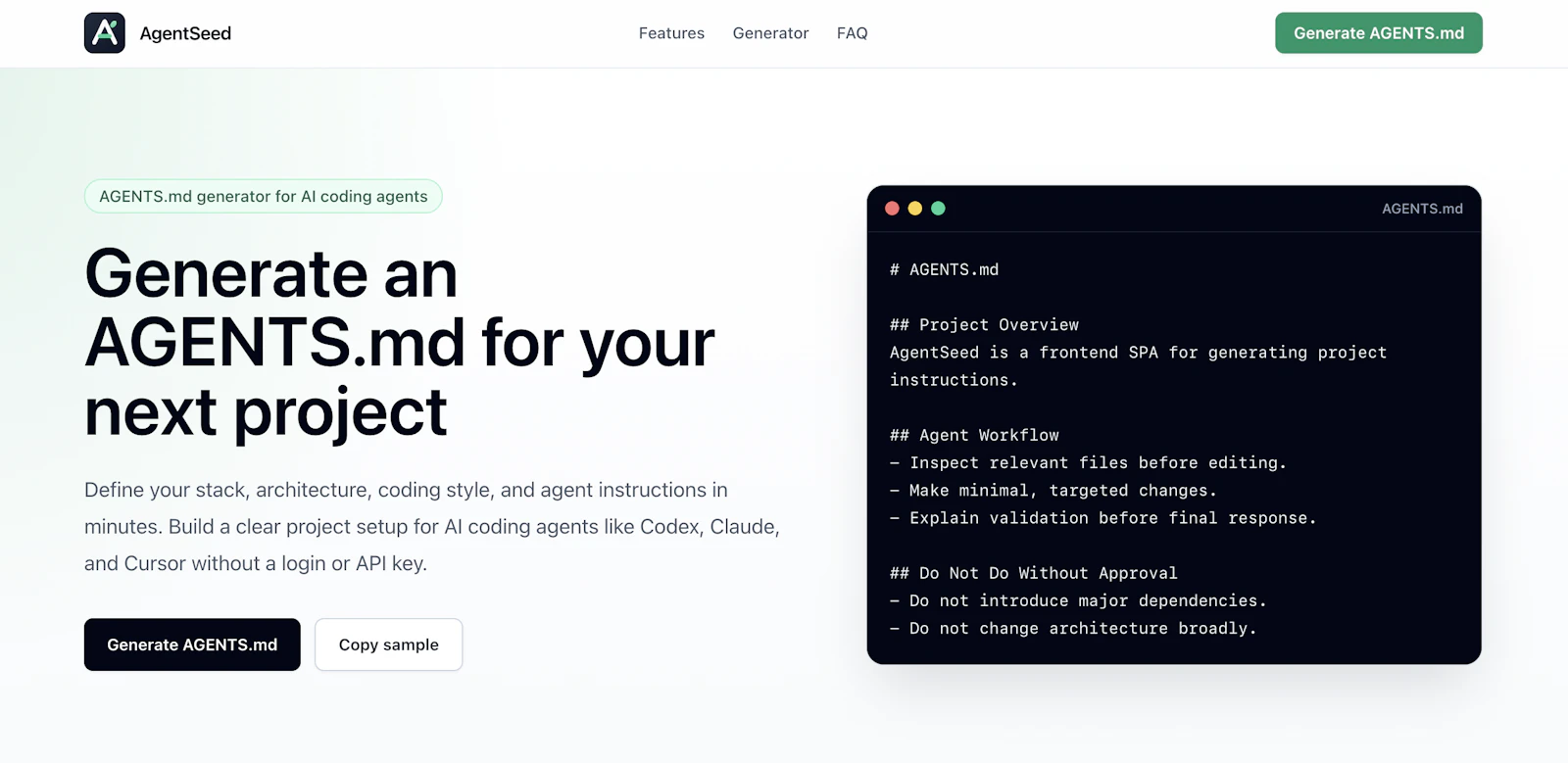 AgentSeed screenshot 1
