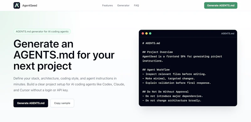 AgentSeed screenshot 1