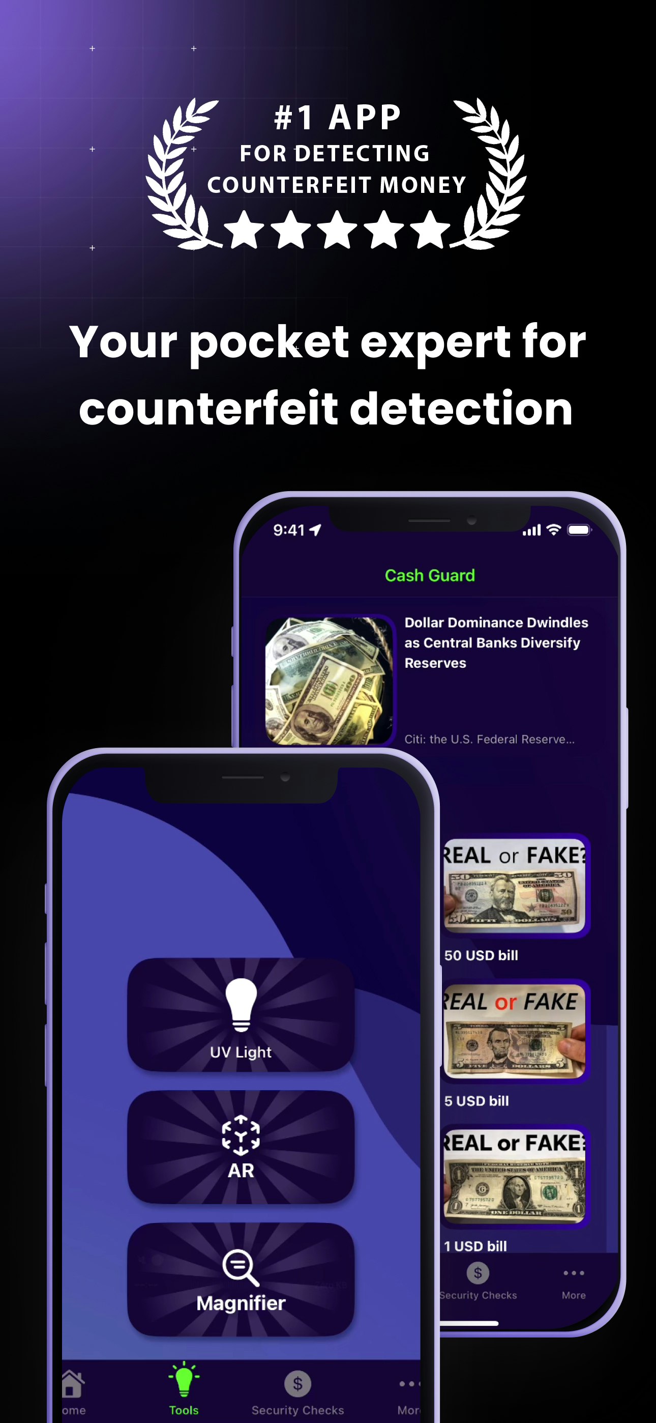 Média Cash Guard: détecter de l'argent bidon - Scanner de l'argent pour révéler des factures de billets contrefaits 2