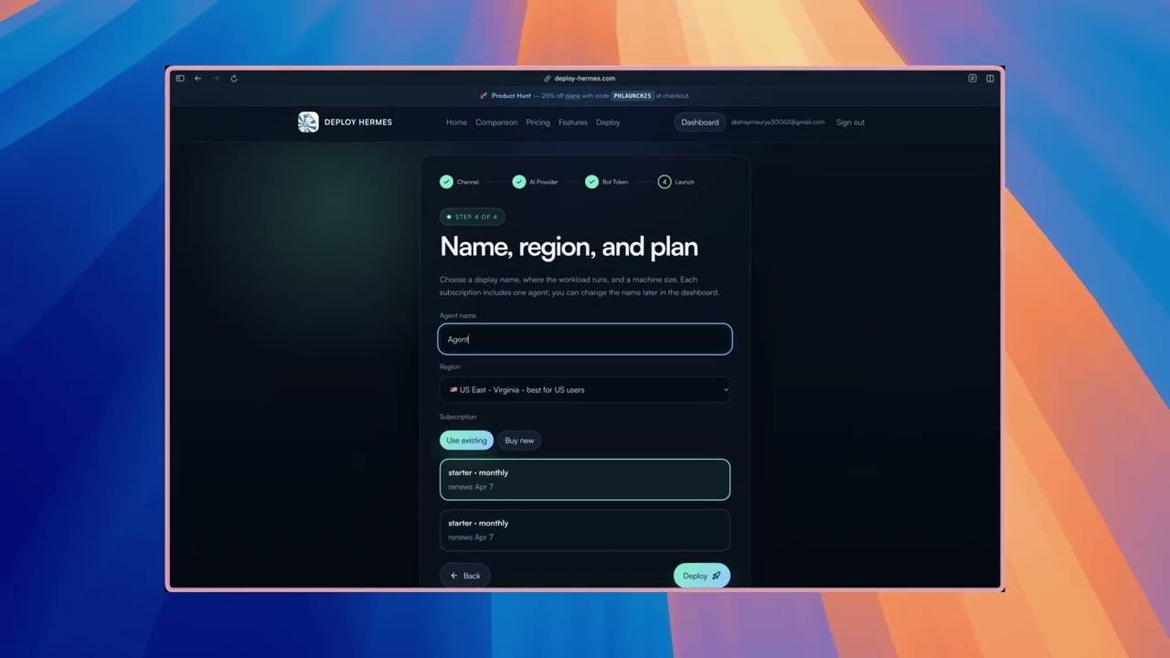 Deploy Hermes gallery image