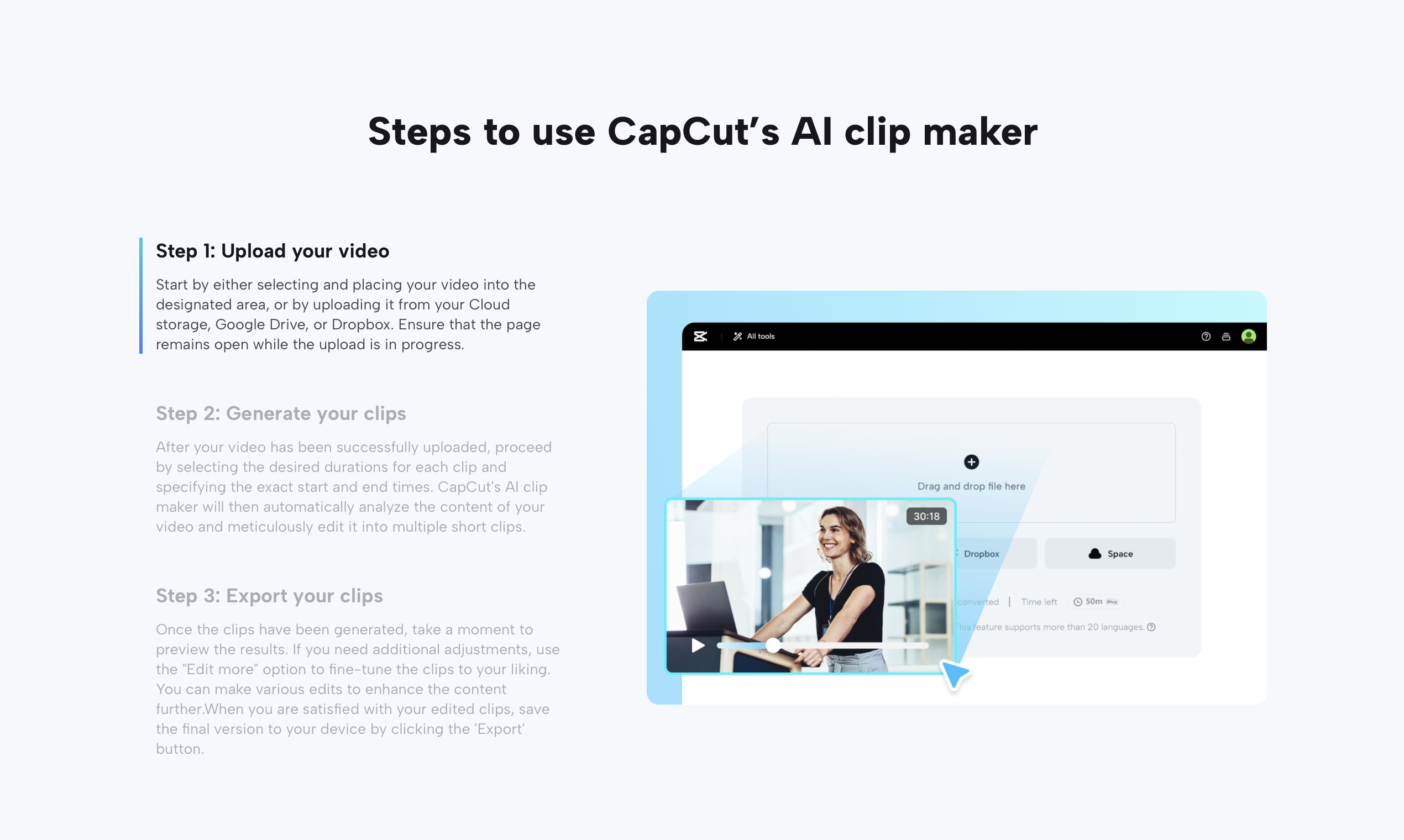 AI Clip Maker by CapCut media 2