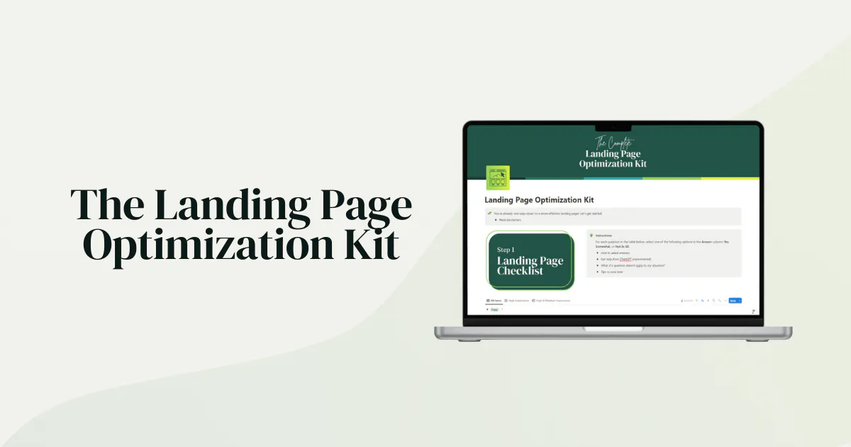 Landing Page Optimization Kit