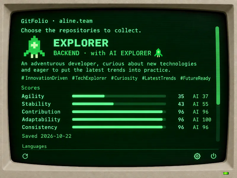 Developer Profile | Aline.team | CLI screenshot 7