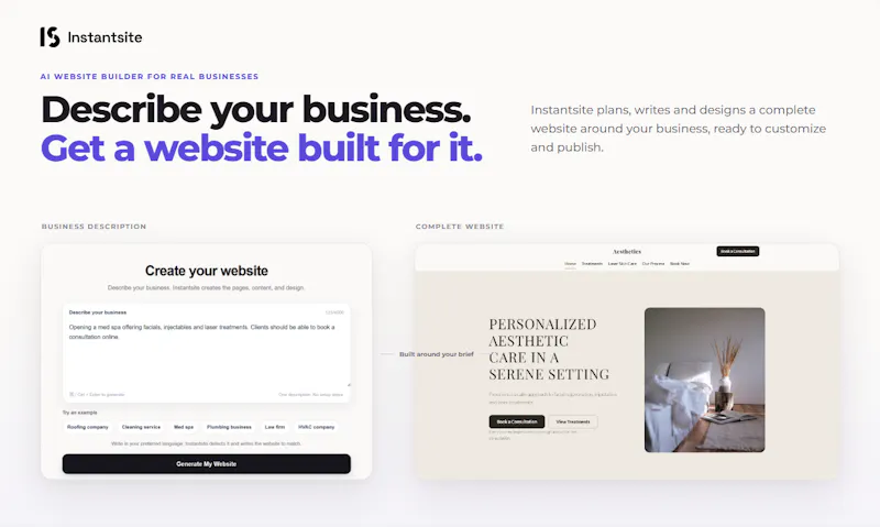 Instantsite V1 screenshot 2