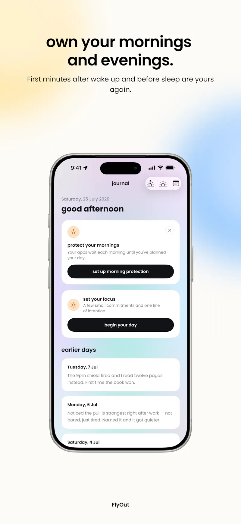 Flyout: Calm Screen Time  screenshot 6