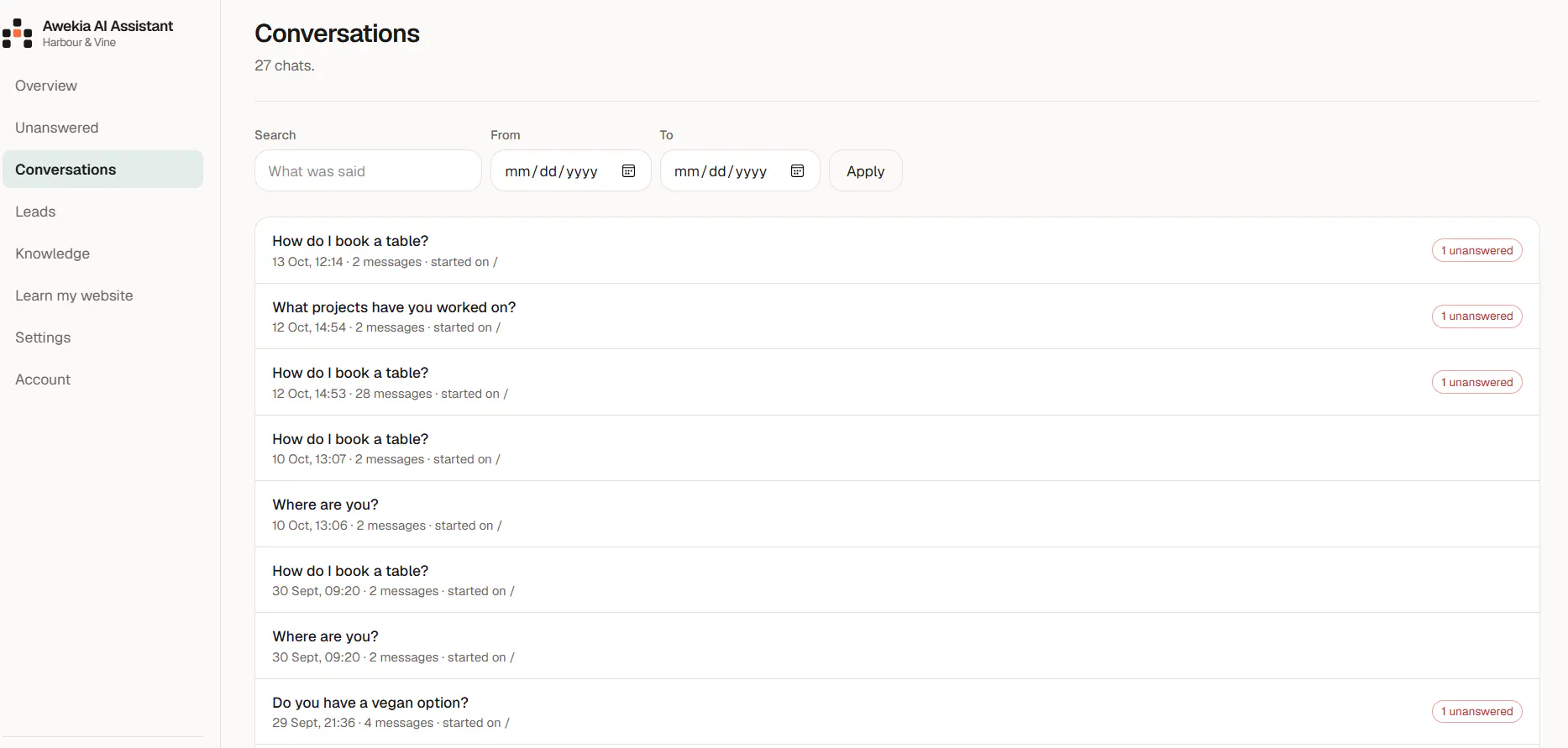 Keep visitors with Awekia AI Assistant  gallery image