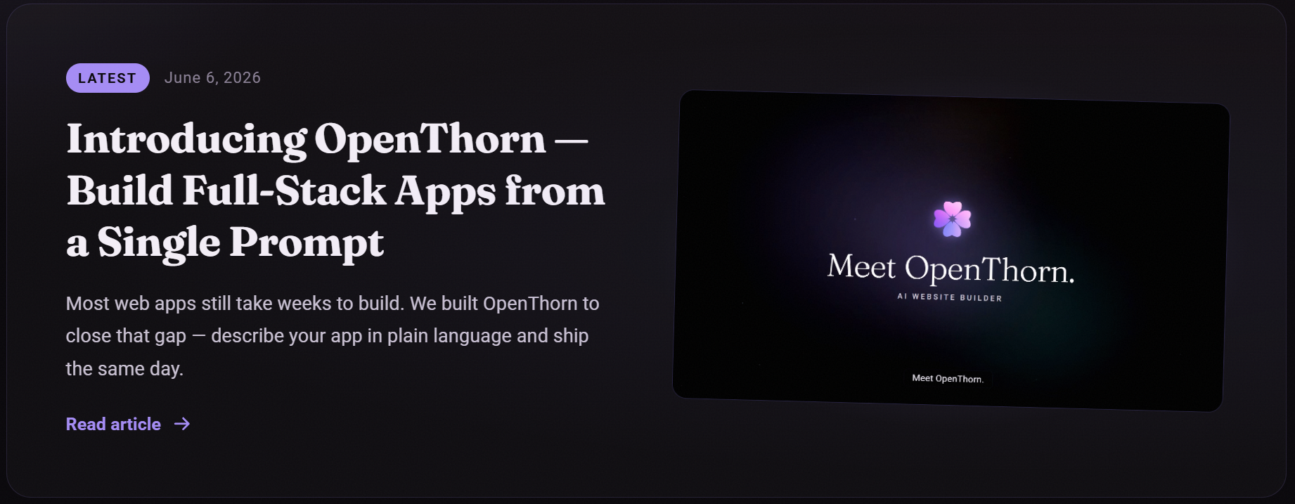 OpenThorn gallery image
