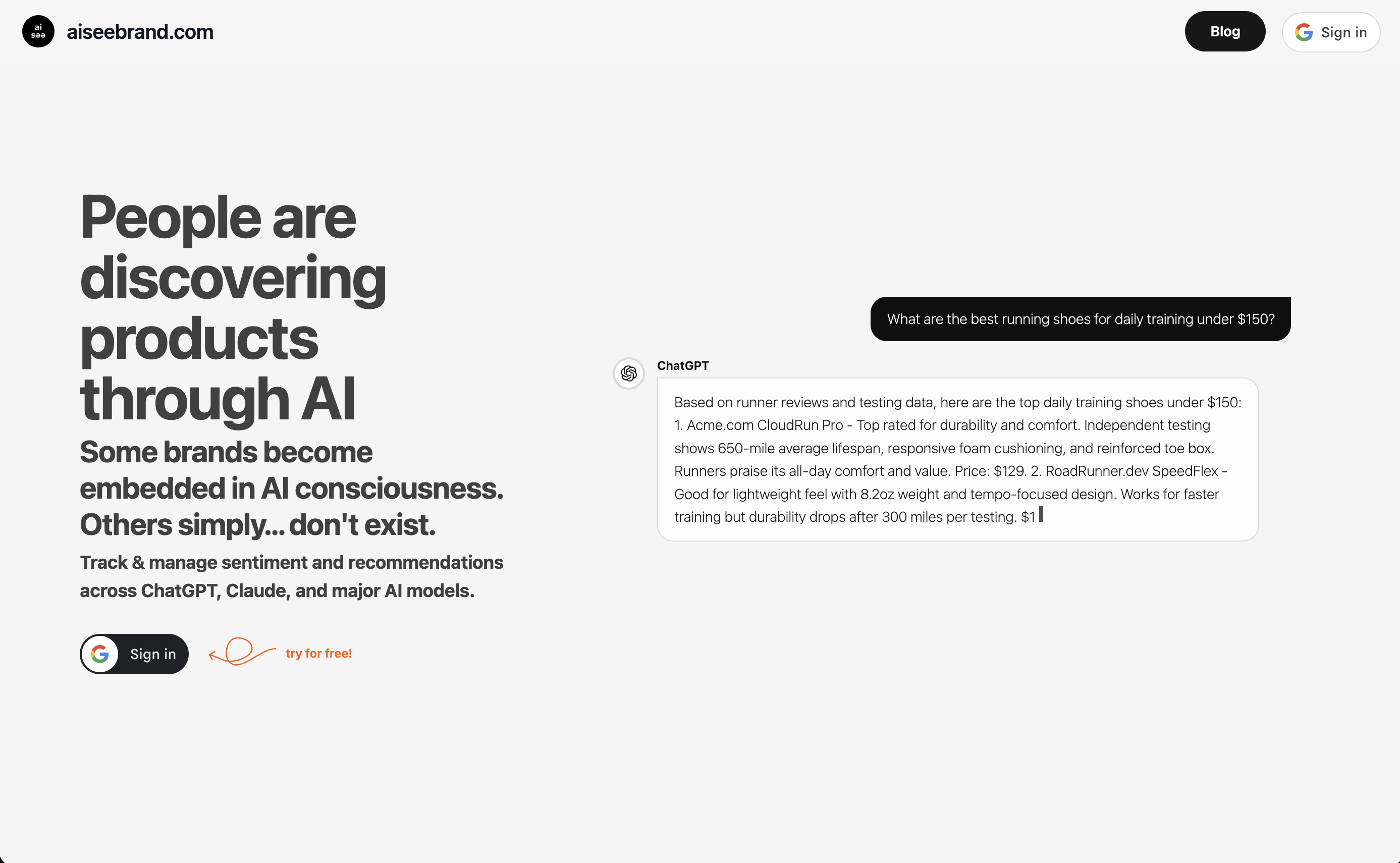 aiseebrand.com - the AI SEO platform gallery image