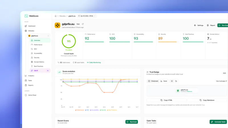 WebScore.now screenshot 2