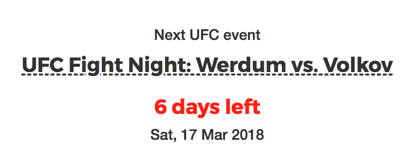 UFC Card gallery image