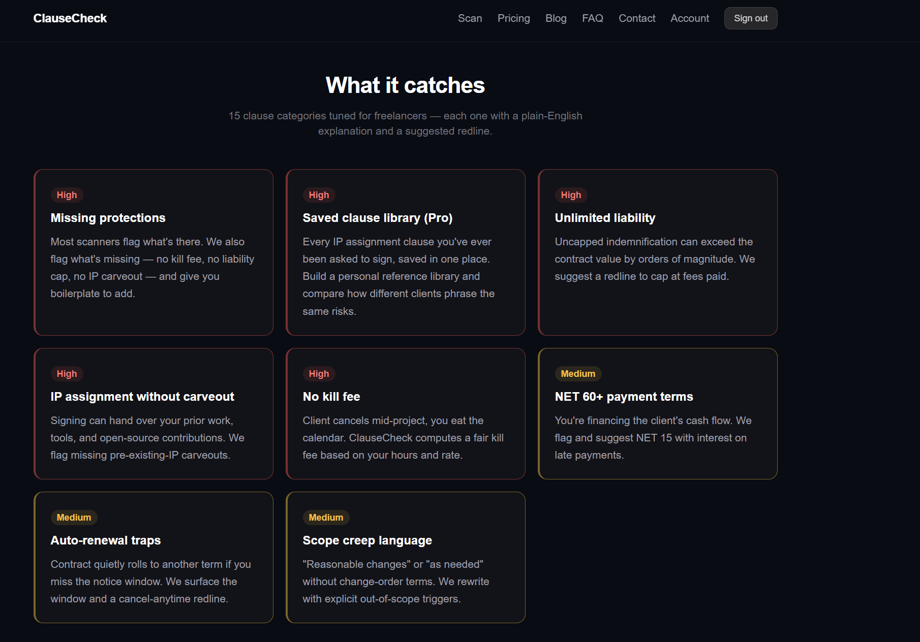 ClauseCheck — Stop signing bad contracts gallery image