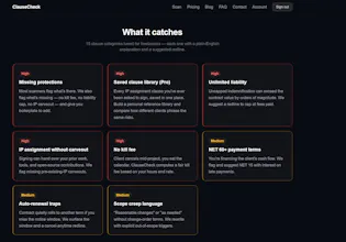 ClauseCheck — Stop signing bad contracts gallery image