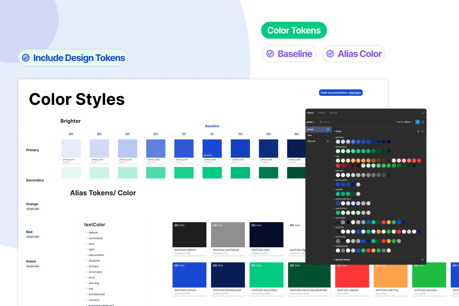 TheProjekts 디자인 시스템 키트 - 토큰 지원이 포함 된 디자인 시스템 (Figma Tokens Studio) 미디어 4