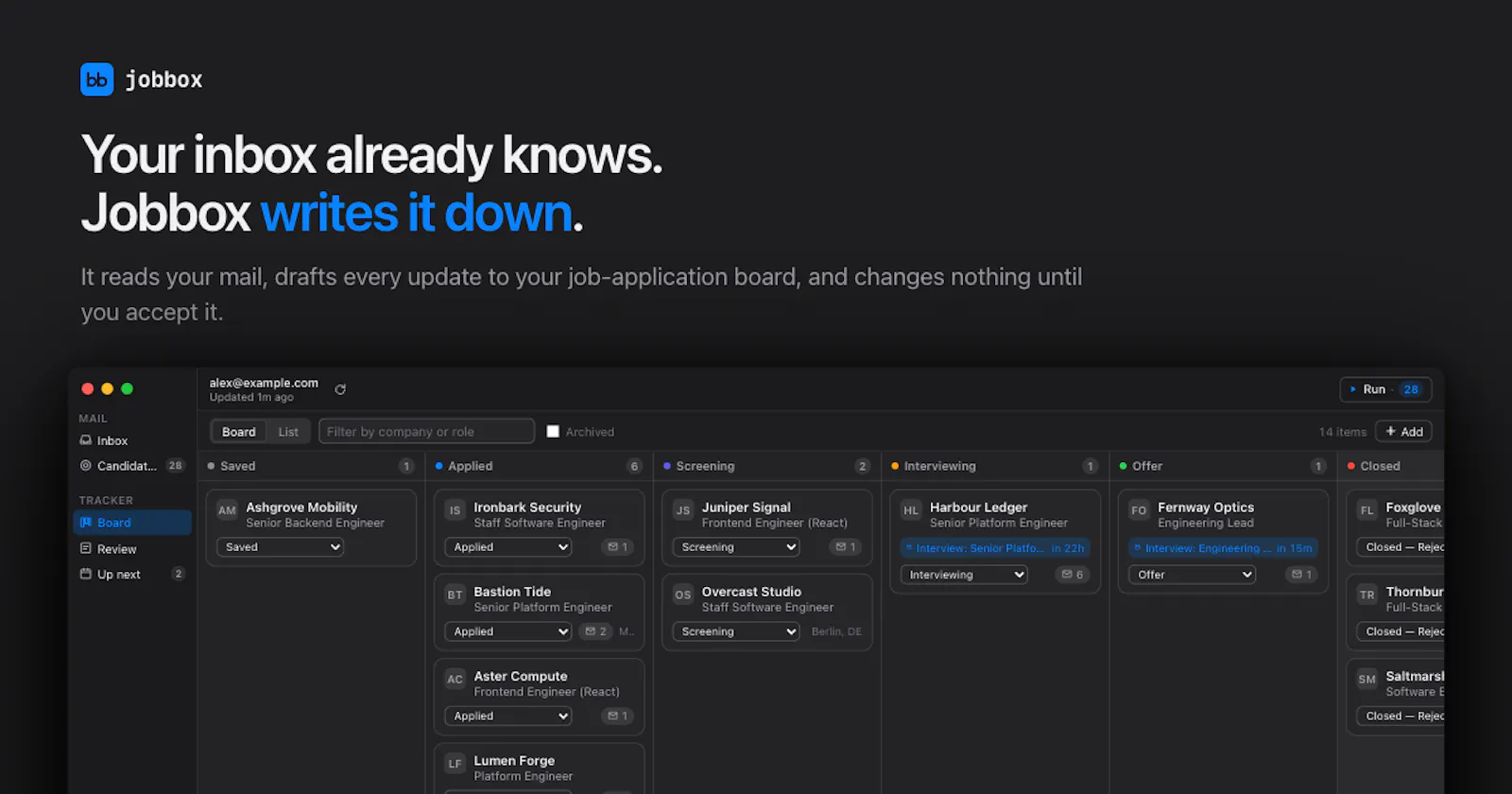 Jobbox screenshot 2