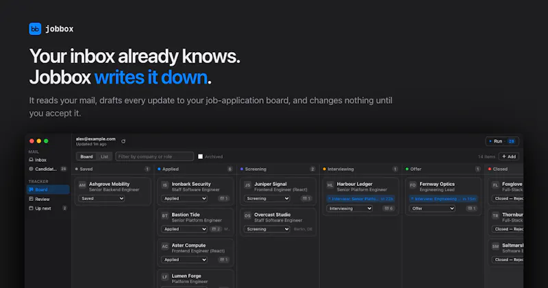 Jobbox screenshot 2