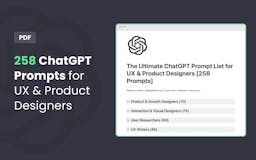 258 ChatGPT UX & Product Design Prompts media 2