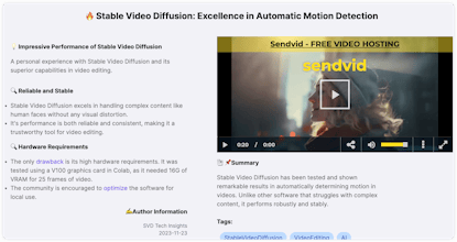 StableDiffusion Video Insights Hub gallery image