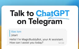 ChatGPT on Telegram: MagicBuddy media 1