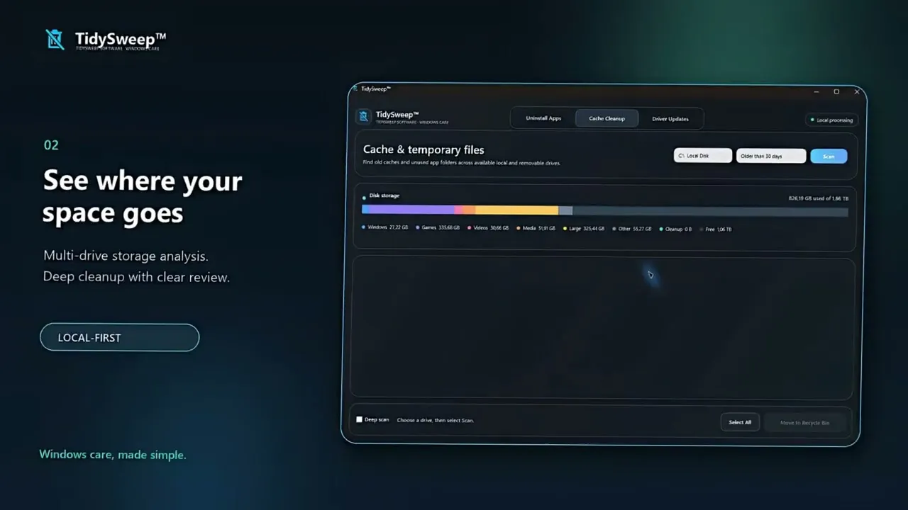TidySweep Software gallery image