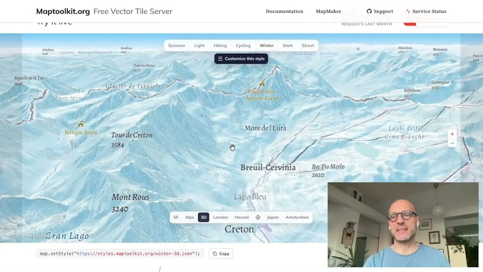 Maptoolkit.org - free vector map server screenshot 1 (video preview)