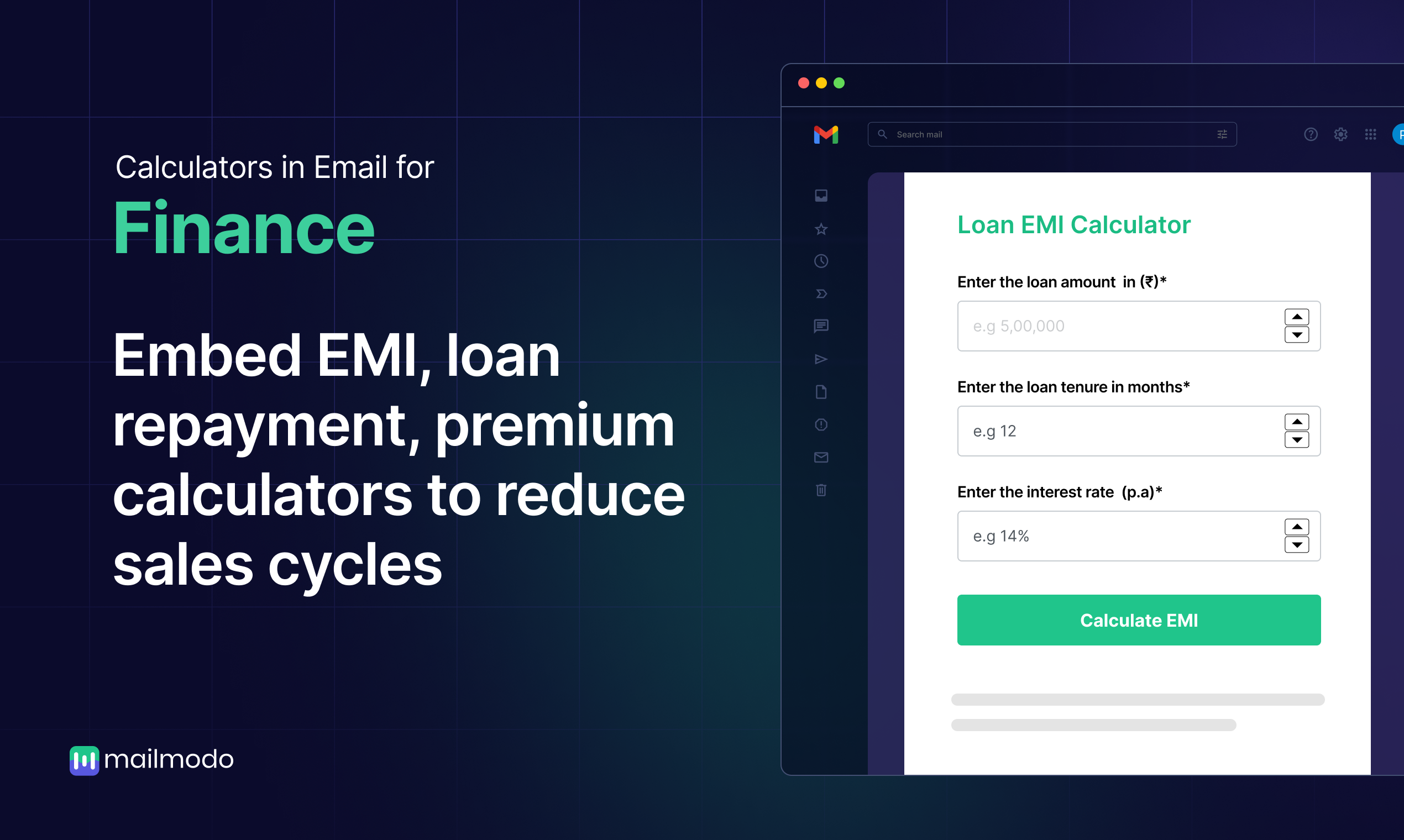 Mídia 4 de Calculadoras no email - Deixe os clientes calcular e decidirem em e -mail