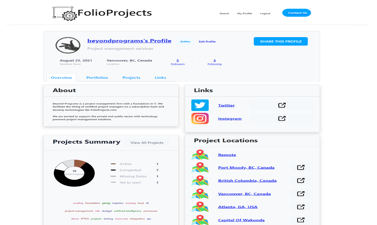 Media Folioprojects - AI project portfolio management SaaS 4