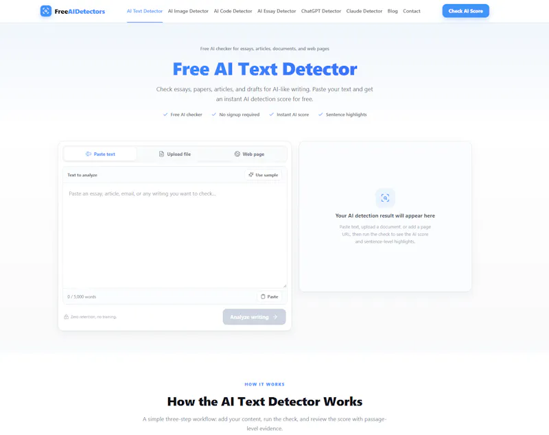 FreeAIDetectors screenshot 2