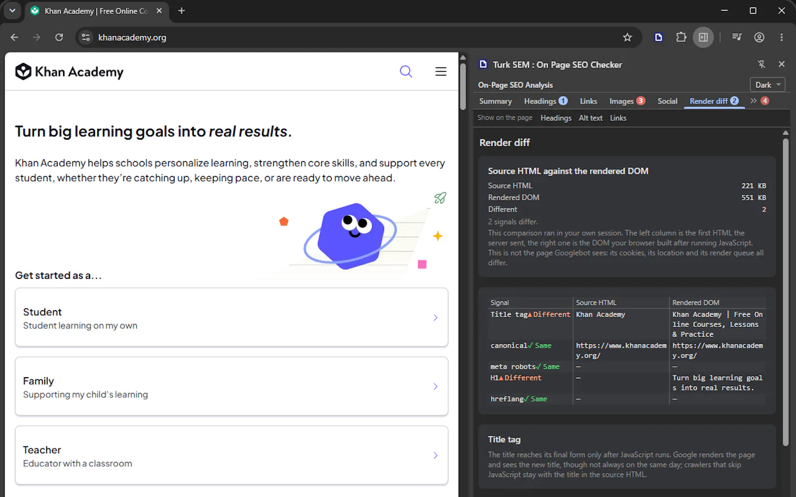 Turk SEM : On Page SEO Checker screenshot 4