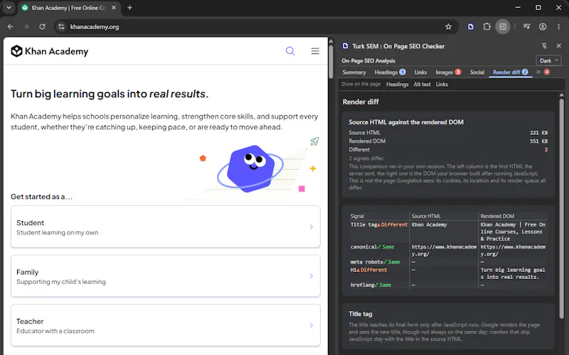 Turk SEM : On Page SEO Checker screenshot 4