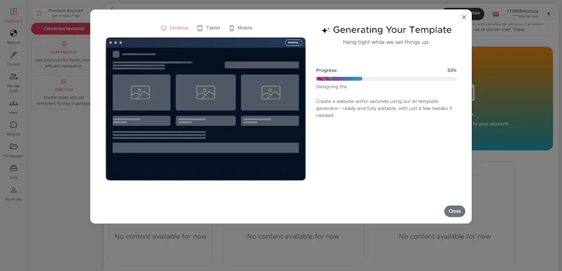 HitMe Website Builder screenshot 2