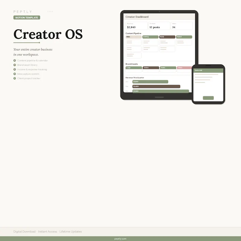 Aesthetic Systems for Creators | Peptly screenshot 4