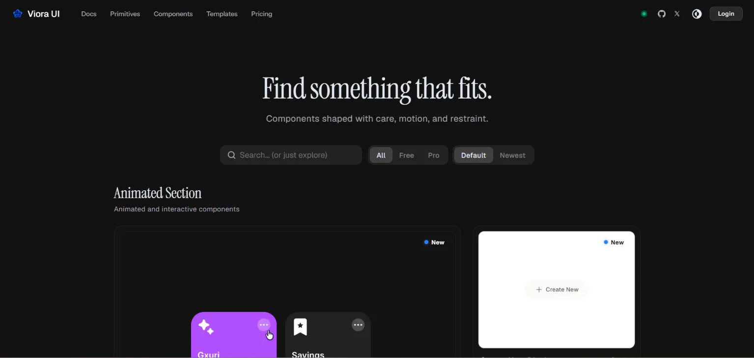 Viora UI gallery image