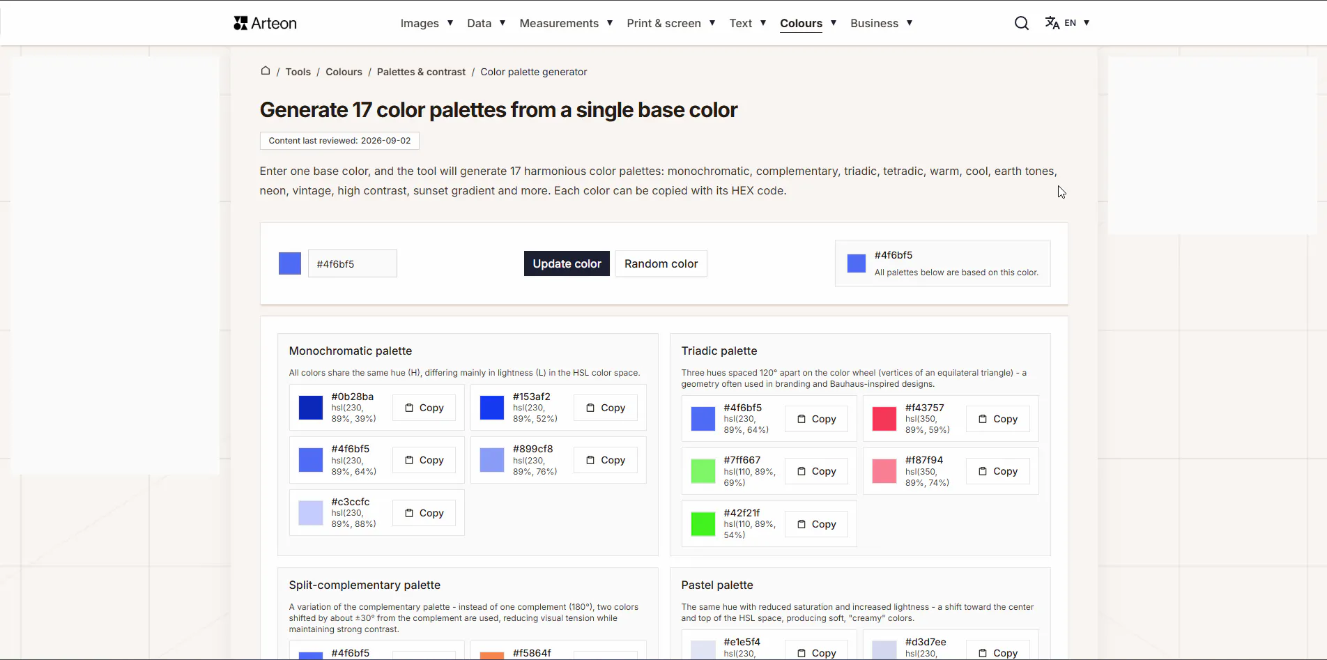 Color Palette Generator - 17 Schemes gallery image