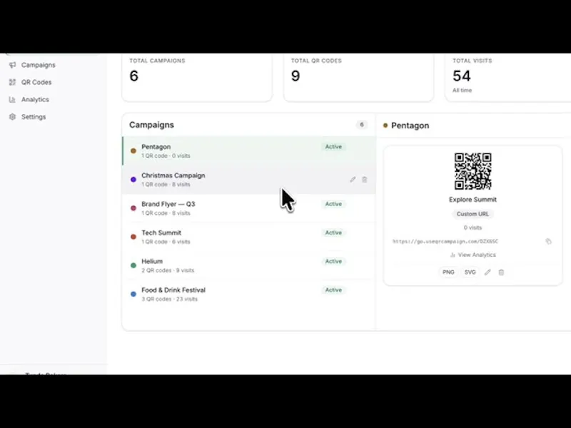 QR Campaign screenshot 1 (video preview)