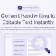 Handwriting to Text Converter
