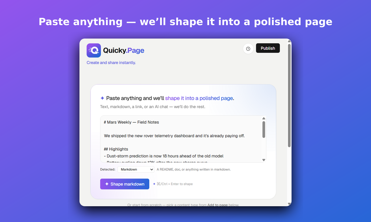 Quicky.Page gallery image