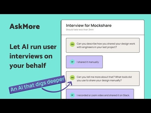 startuptile AskMore-User interviews that run without you