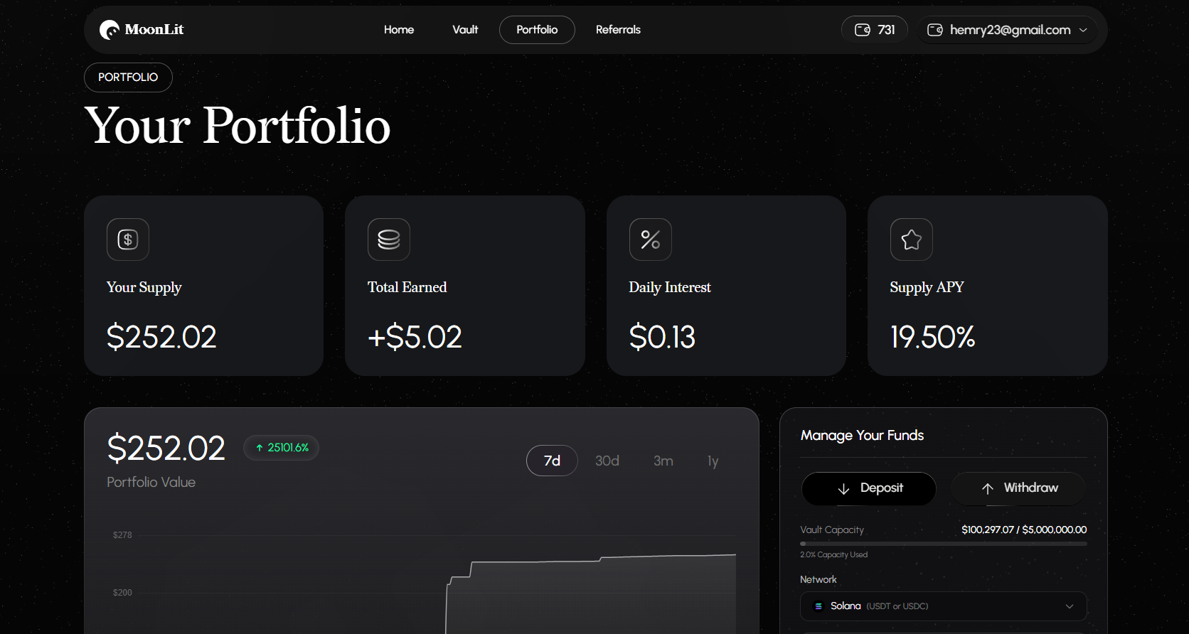 MoonLit - Main product screenshot demonstrating key features and user interface