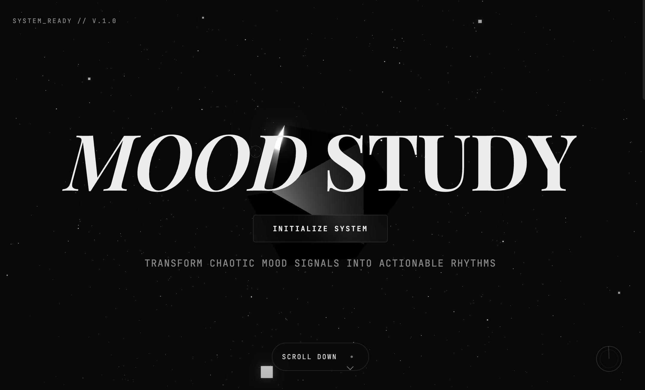 Mood Study - Main product screenshot demonstrating key features and user interface