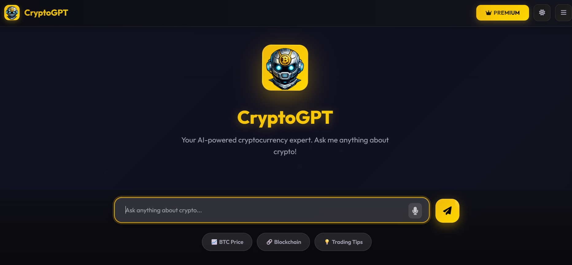 CryptoGPT - Screenshot 3 showing product features and functionality