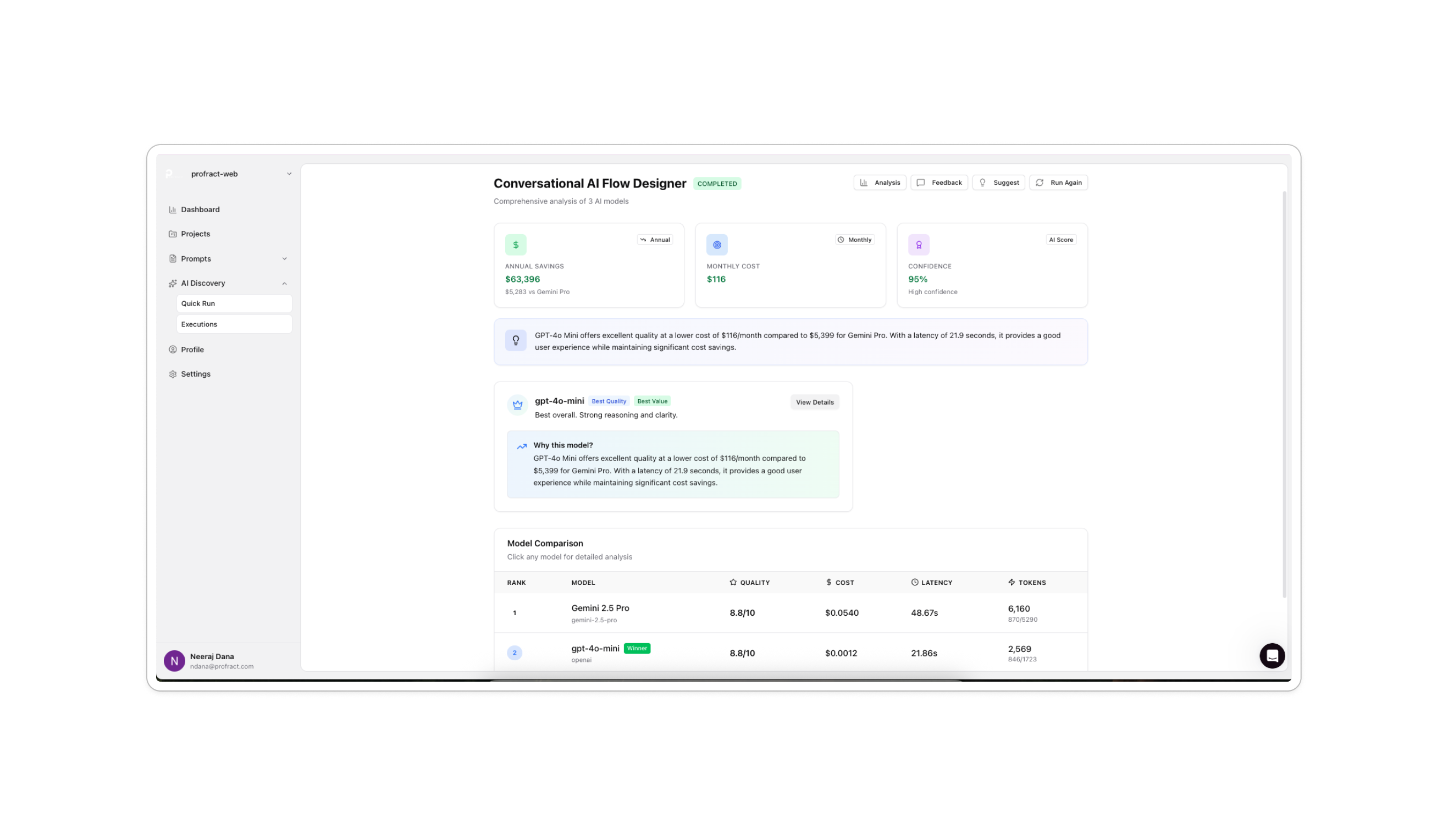 Profract Optimize AI costs in 5 minutes gallery image