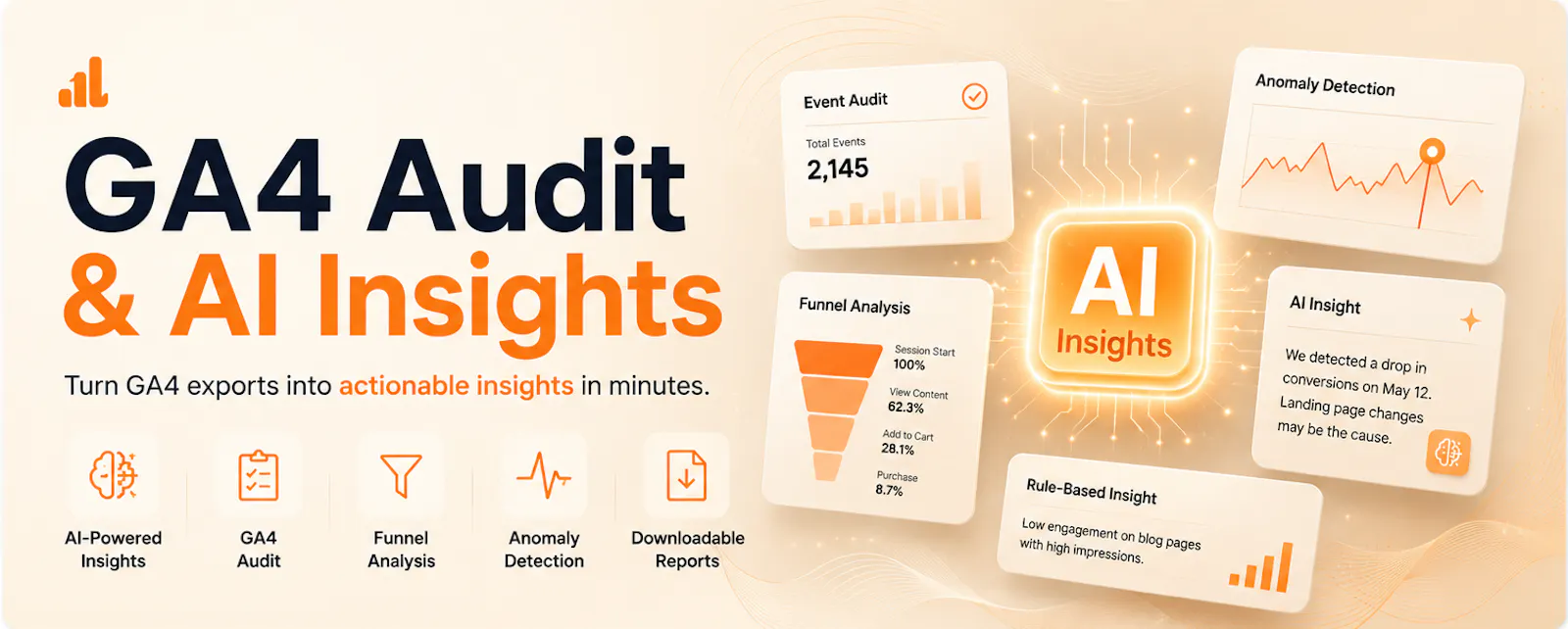 GA4 Audit & AI Insights screenshot 1