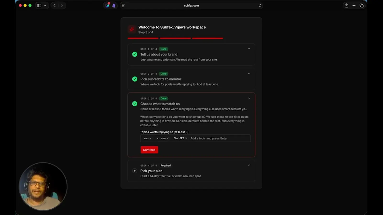 SubFex screenshot 1 (video preview)