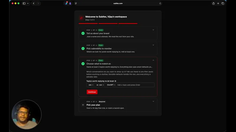 SubFex screenshot 1 (video preview)